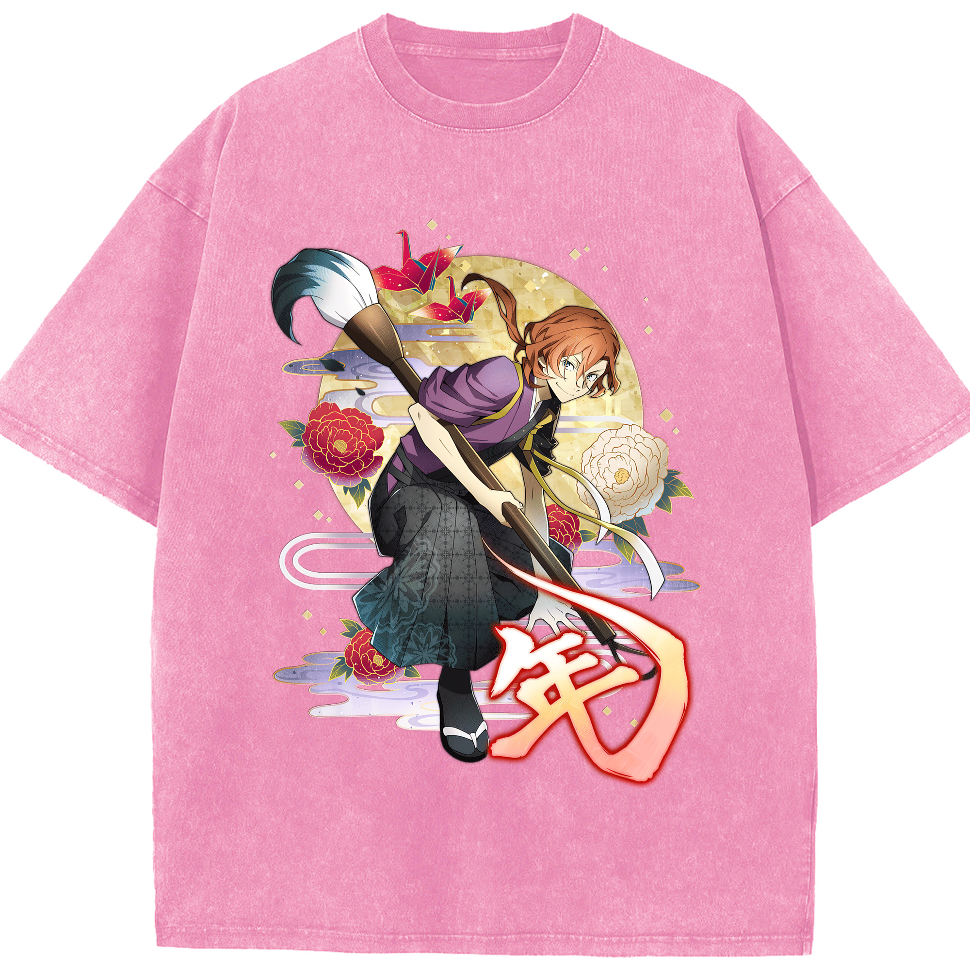 （画像用） 文豪ストレイドッグス Bungo Stray Dogs 綿100% ヴィンテージ風 半袖Tシャツ（フロントプリント）